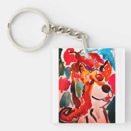 Shiba Inu cherry Japen blossom  キーホルダー