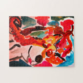 Shiba Inu cherry Japen blossom  ジグソーパズル (横)