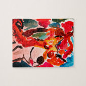 Shiba Inu cherry Japen blossom  ジグソーパズル (横)