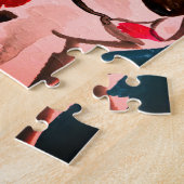 Shiba Inu cherry Japen blossom  ジグソーパズル (側面)