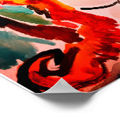 Shiba Inu cherry Japen blossom  ポスター (角)