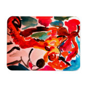 Shiba Inu cherry Japen blossom  マグネット (横)