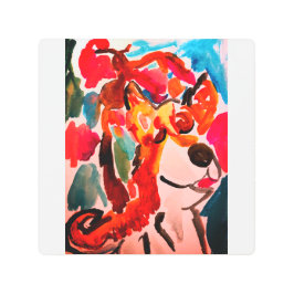 Shiba Inu cherry Japen blossom  メタルプリント