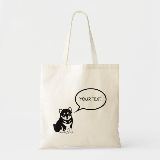 Shiba Inu Chinese Dog Year 2018 Speech B Tote Bag トートバッグ (正面)