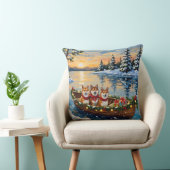 Shiba Inu Christmas Boat Holiday クッション (椅子)