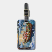 Shiba Inu Christmas Boat Holiday ラゲッジタグ (正面縦)