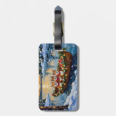 Shiba Inu Christmas Boat Holiday ラゲッジタグ (裏面縦)