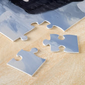 Shiba Inu Christmas Red Truck Holiday ジグソーパズル (側面)