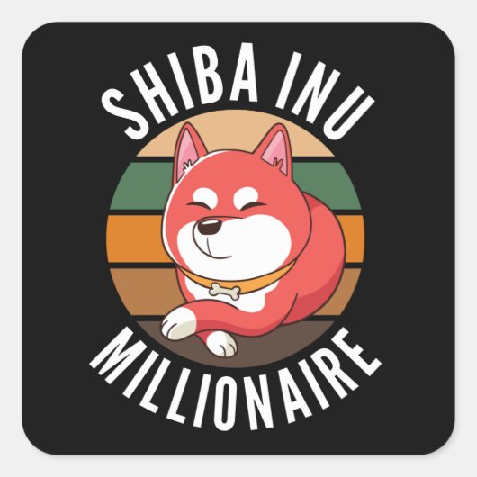 Shiba Inu Coin Millionaire Shib Army スクエアシール (正面)
