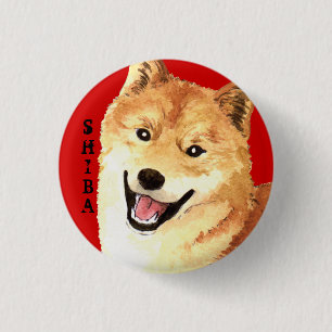 Shiba Inu Color Block 缶バッジ