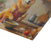 Shiba Inu Cooking in Kitchen カッティングボード (角)