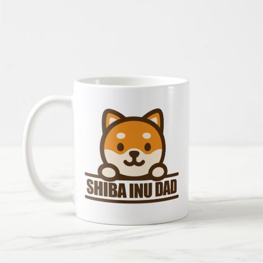 SHIBA INU DAD - Proud Shiba Inu Father Design コーヒーマグカップ (左)