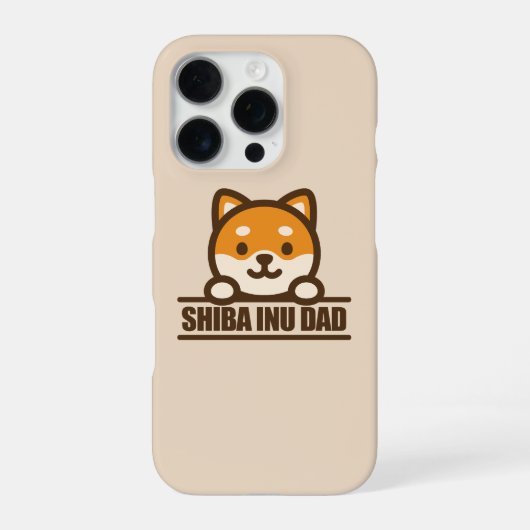 SHIBA INU DAD - Proud Shiba Inu Father Design iPhoneケース (裏面)