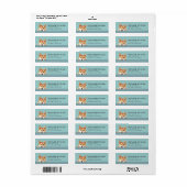 Shiba Inu Dog Return Address Labels ラベル (フルシート)