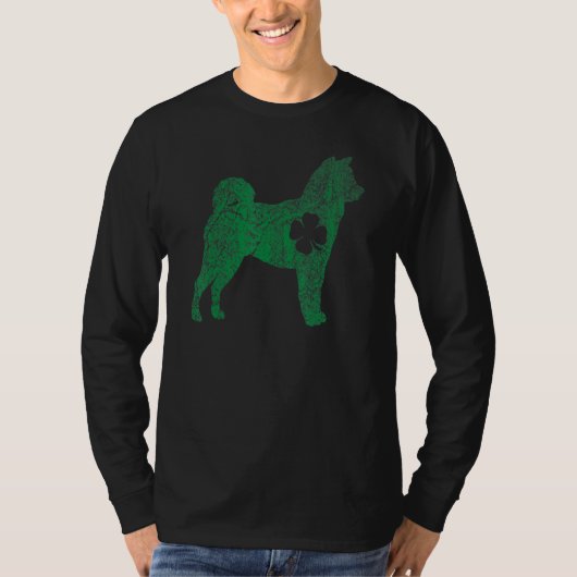 Shiba Inu Dog Shamrock St Patrick's Day Saint Padd Tシャツ (正面)