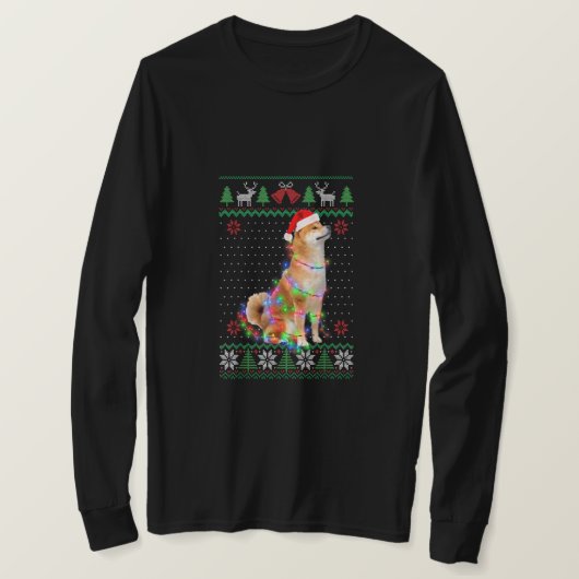 Shiba Inu Dog Ugly Sweater Christmas Puppy Dog Lov Tシャツ (デザイン正面)