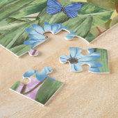 Shiba Inu Dog with Flowers Spring ジグソーパズル (側面)