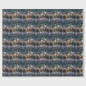 Shiba Inu Dogs Christmas Snow Holiday ラッピングペーパー (フラット)