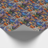 Shiba Inu Dogs in Halloween Costumes ラッピングペーパー (角)