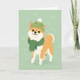 Shiba Inu Holiday Greeting カード