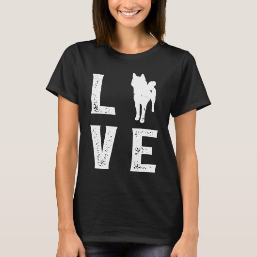 Shiba inu Love Tシャツ (正面)