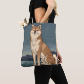 Shiba Inu Moonlight Tote Bag トートバッグ (クローズアップ)