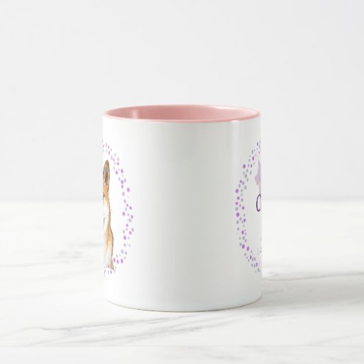 Shiba Inu Mug – Personalized Pastel Lavender Gift マグカップ (中央)
