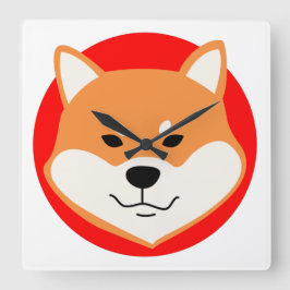 Shiba Inu Original Wall Clock スクエア壁時計