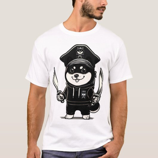 Shiba Inu Pirate Tシャツ (正面)
