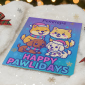 Shiba Inu Poodle Christmas Dogs Blue Purple Puppy ジグソーパズル