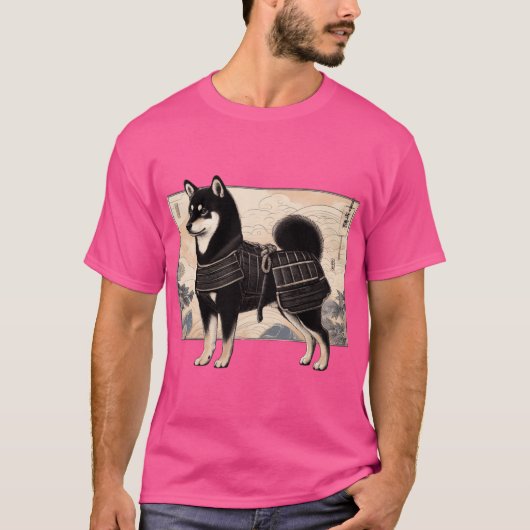 Shiba Inu Samurai family Tシャツ (正面)