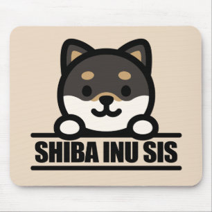 SHIBA INU SIS - かわいい柴犬の姉妹デザイン マウスパッド