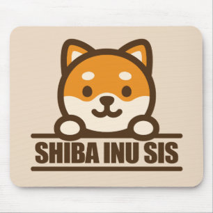 SHIBA INU SIS - かわいい柴犬の姉妹デザイン マウスパッド