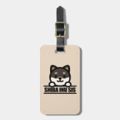 SHIBA INU SIS - かわいい柴犬の姉妹デザイン ラゲッジタグ (正面縦)