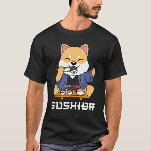 Shiba Inu sushi Tシャツ (正面)