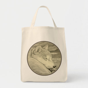 Shiba Inu Tote Bag Organic Dog Art Shopping Bags トートバッグ