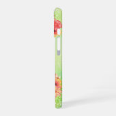 Shiba Inu with Flowers Watercolor Phone Case iPhone 16ケース (左側面)