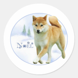 Shiba Noel -ステッカー ラウンドシール