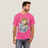 Shiba of the Sea Ukiyoe Spirit funny Tシャツ (正面フル)