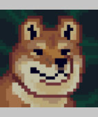 Shiba pixel art (襟)