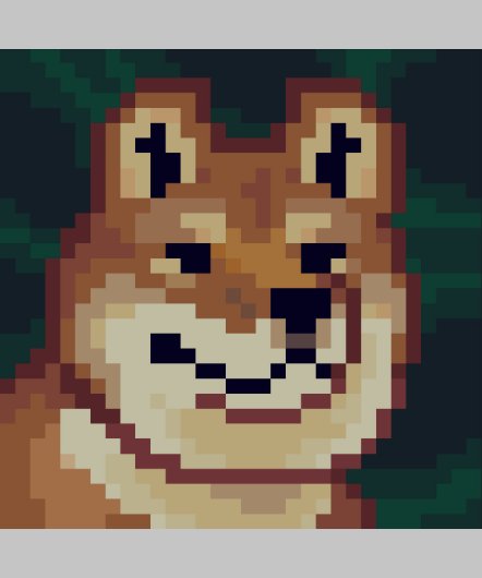Shiba pixel art (襟)