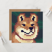 Shiba pixelart, Pixel Art, kaart カード (正面/裏面インサイチュ)