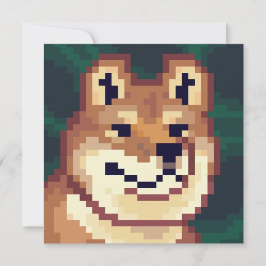 Shiba pixelart, Pixel Art, kaart カード (正面)