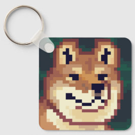 Shiba pixelart, Pixel Art, sleutelhanger キーホルダー