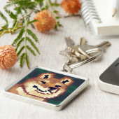 Shiba pixelart, sleutelhanger, Pixel Art  キーホルダー (側面)