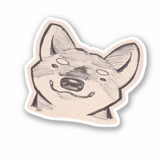 Shiba sticker シール (正面)