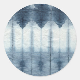 Shibori Indigioのプリント ラウンドシール