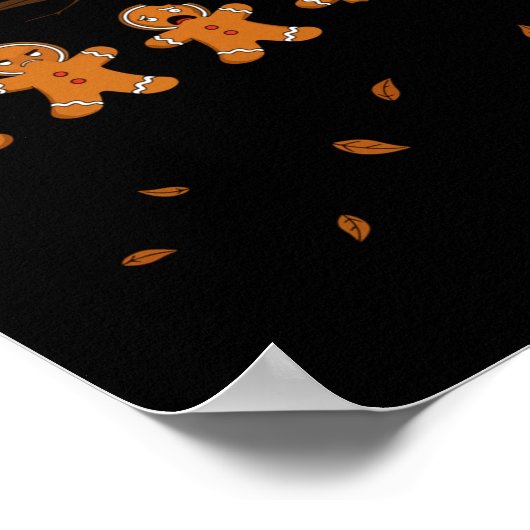 Shift Nurse Pain Scale Funny Gingerbread Rn Christ ポスター (角)