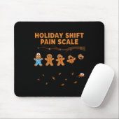Shift Nurse Pain Scale Funny Gingerbread Rn Christ マウスパッド (マウス)