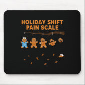 Shift Nurse Pain Scale Funny Gingerbread Rn Christ マウスパッド (正面)